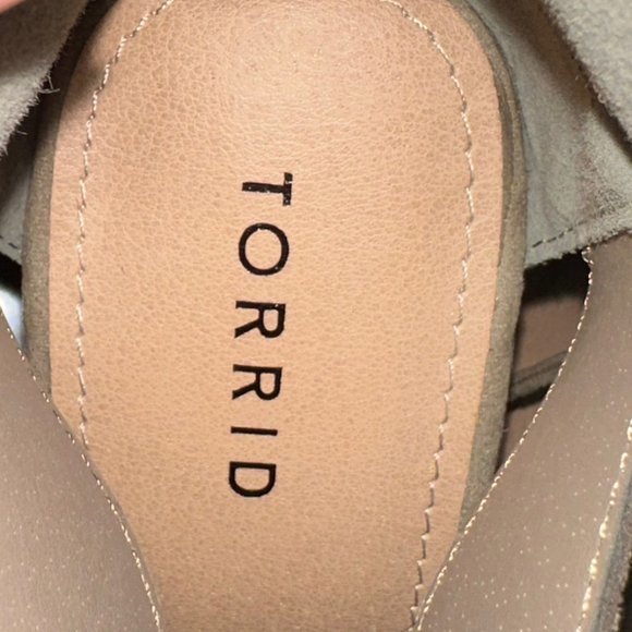 Torrid Women's Eyelet Caged Heel Taupe‎ Size 8 Excellent Condition - Picture 5 of 8